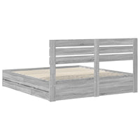 Struttura del letto con cassetto Grigio Sonoma 200 x 200 cm 3411483
