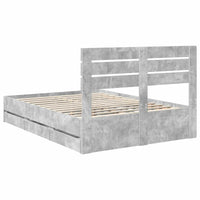 Struttura del letto con cassetto Grigio cemento 160 x 200 cm 3411491
