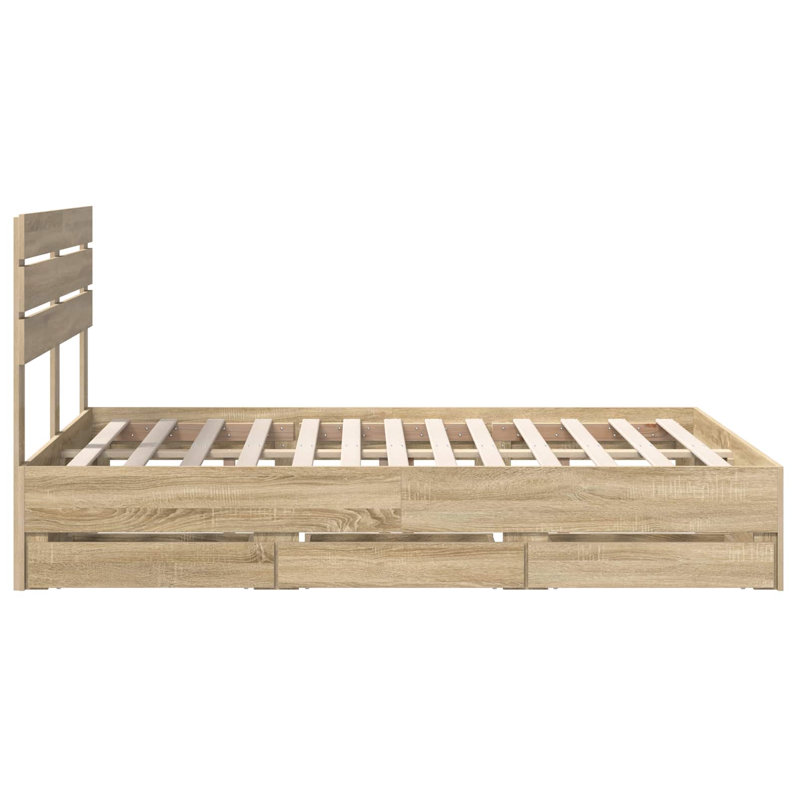 Struttura del letto con cassetto Rovere Sonoma 140 x 190 cm 3411500