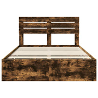 Struttura del letto con cassetto Rovere fumé 140 x 200 cm 3411507