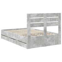 Struttura del letto con cassetto Grigio cemento 135 x 190 cm 3411511