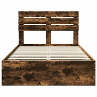 Struttura del letto con cassetto Rovere fumé 135 x 190 cm 3411512