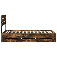 Struttura del letto con cassetto Rovere fumé 90 x 190 cm 3411532