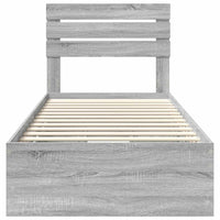 Struttura del letto con cassetto Grigio Sonoma 90 x 190 cm 3411533