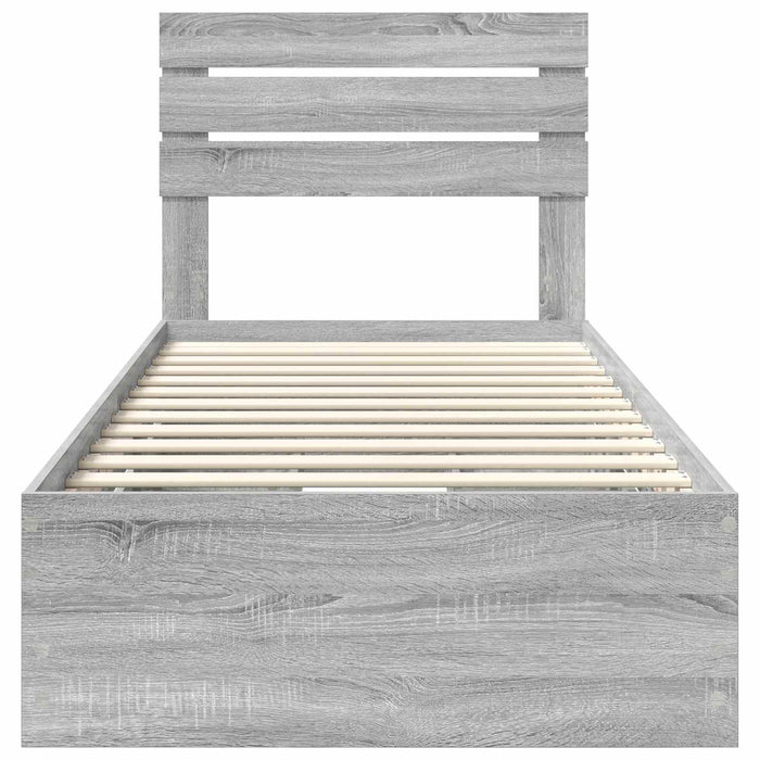 Struttura del letto con cassetto Grigio Sonoma 90 x 190 cm 3411533