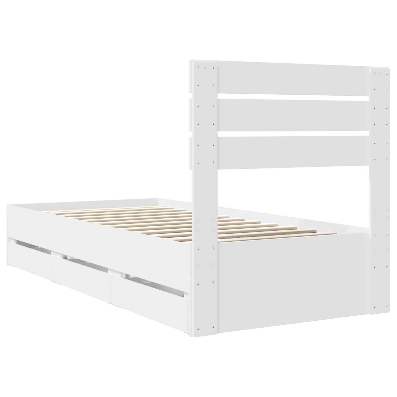 Struttura del letto Bianco 90 x 200 cm Legno Ingegnerizzato 3411534