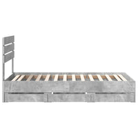Struttura del letto con cassetto Grigio cemento 75 x 190 cm 3411541