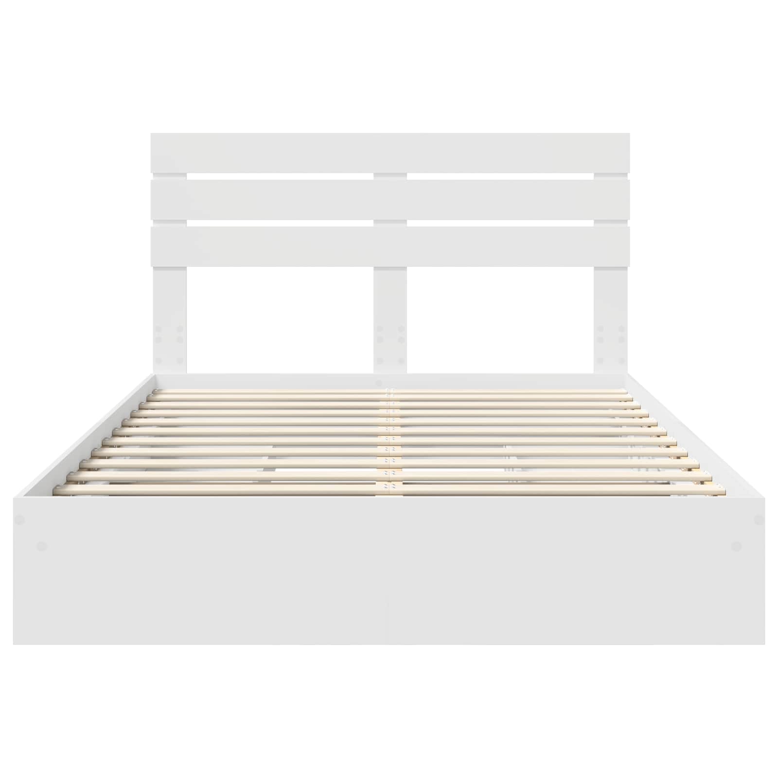Letto con Contenitore Bianco 140 x 200 cm Legno multistrato 3411564