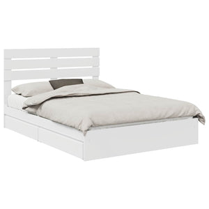 Letto con Contenitore Bianco 140 x 190 cm Legno multistrato 3411569