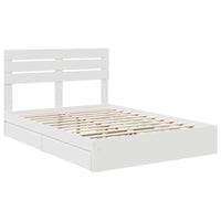 Letto con Contenitore Bianco 140 x 190 cm Legno multistrato 3411569