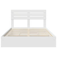 Letto con Contenitore Bianco 140 x 190 cm Legno multistrato 3411569
