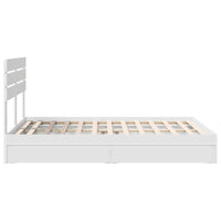 Letto con Contenitore Bianco 140 x 190 cm Legno multistrato 3411569