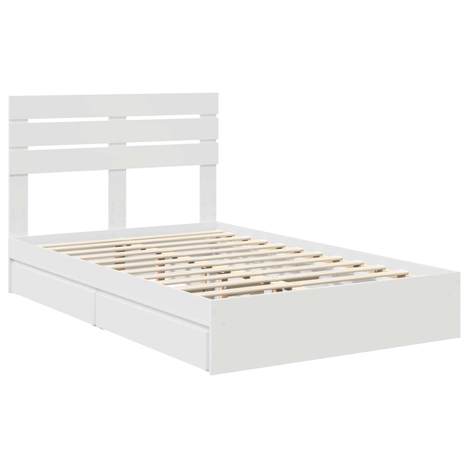 Letto con Contenitore Bianco 120 x 200 cm Legno multistrato 3411579