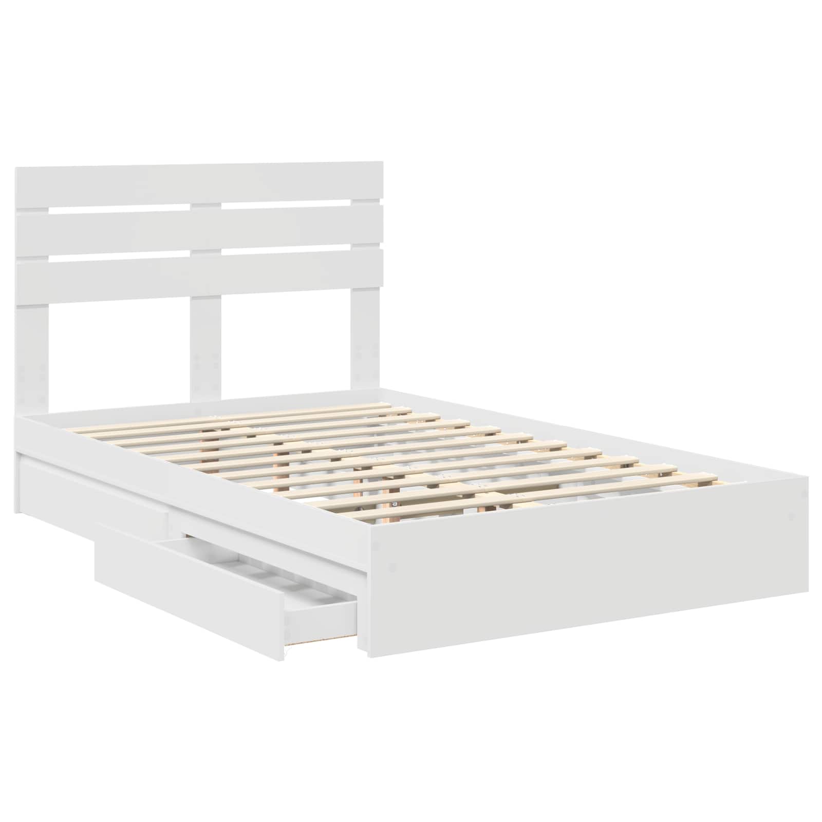 Letto con Contenitore Bianco 120 x 200 cm Legno multistrato 3411579