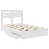 Letto con Contenitore Bianco 120 x 200 cm Legno multistrato 3411579
