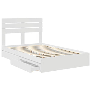 Letto con Contenitore Bianco 120 x 200 cm Legno multistrato 3411579