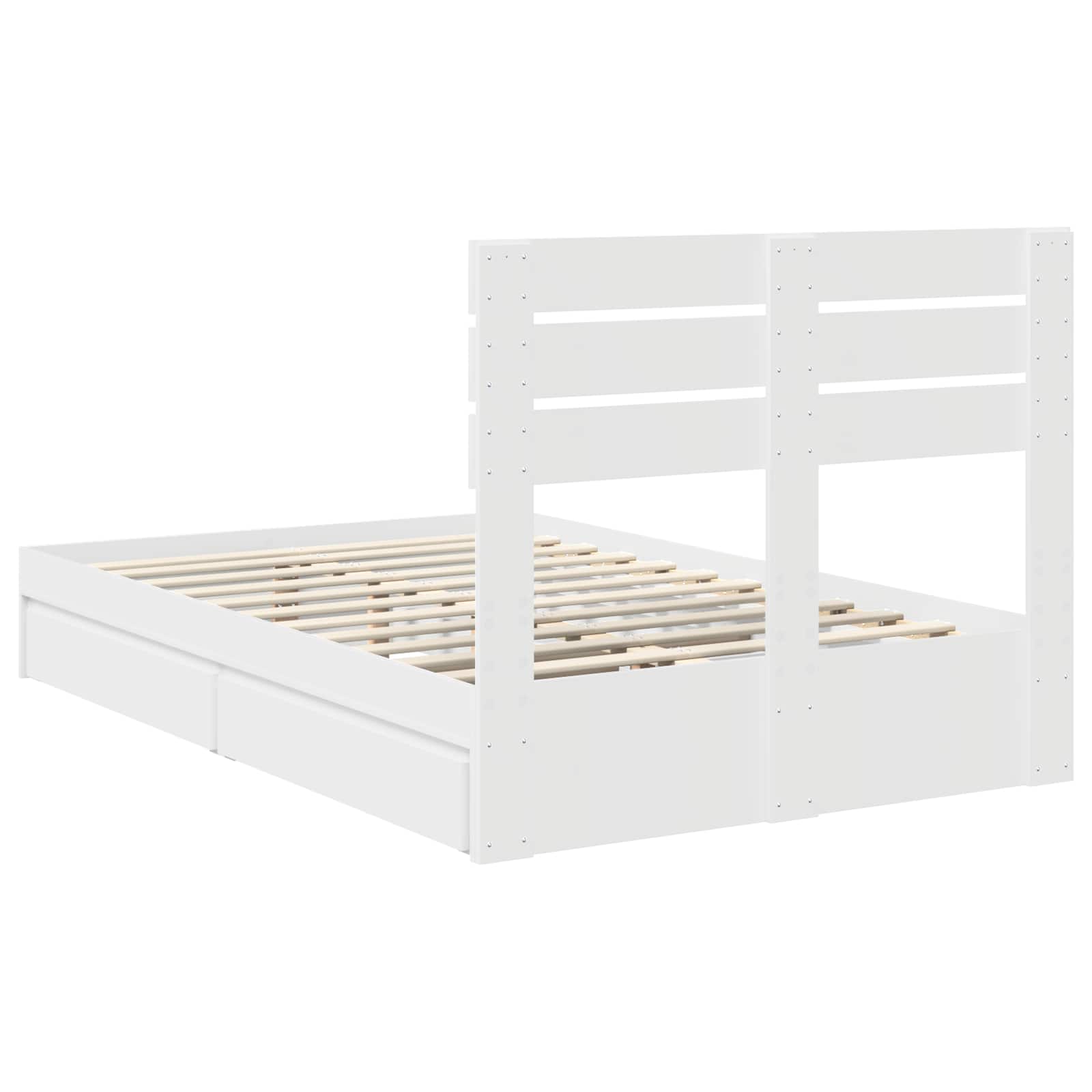 Letto con Contenitore Bianco 120 x 200 cm Legno multistrato 3411579