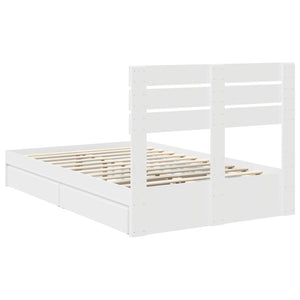 Letto con Contenitore Bianco 120 x 200 cm Legno multistrato 3411579