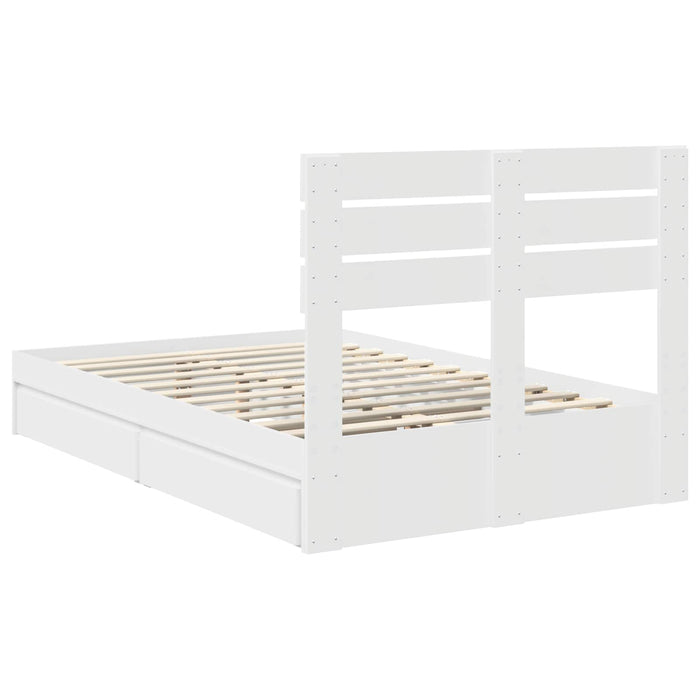Letto con Contenitore Bianco 120 x 200 cm Legno multistrato 3411579