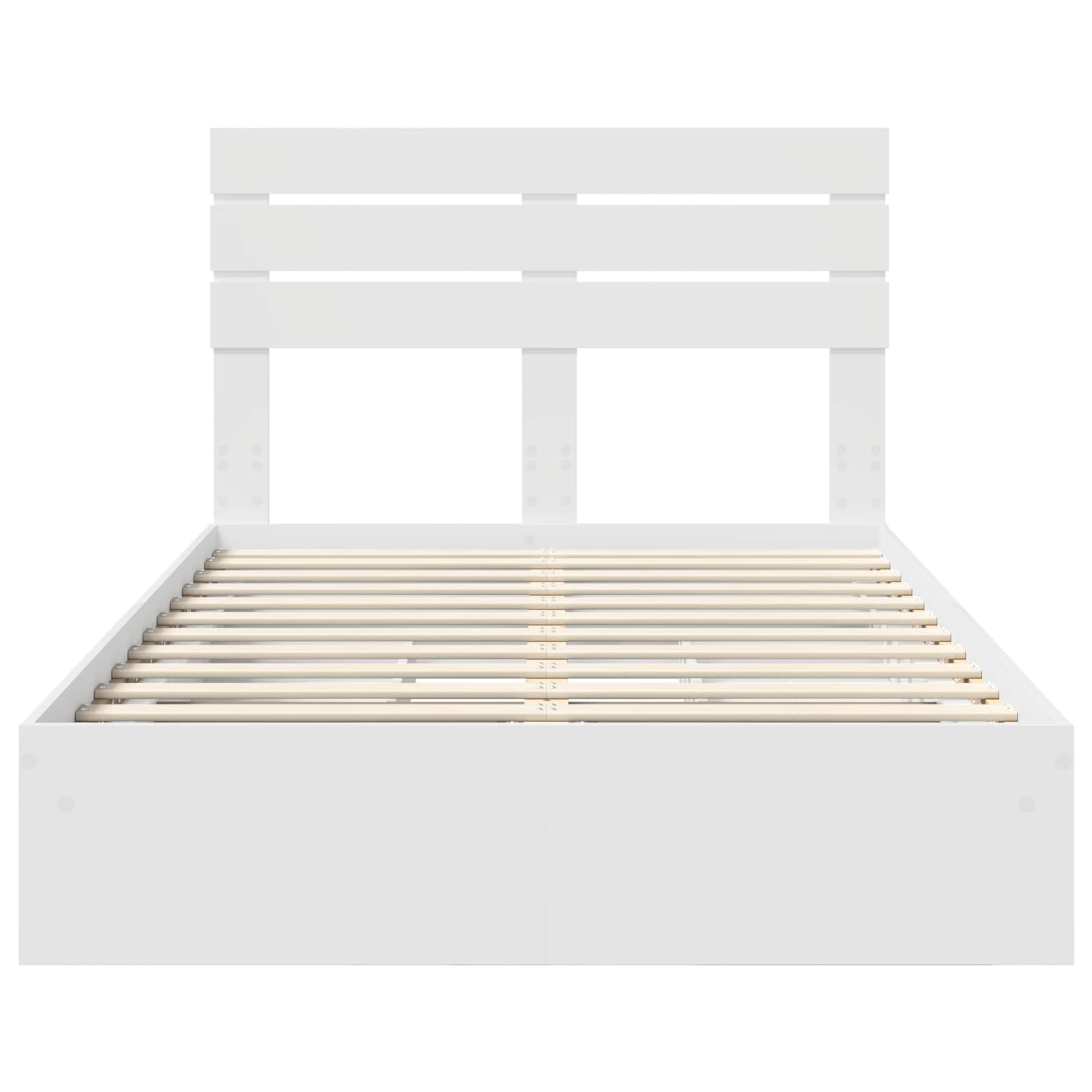 Letto con Contenitore Bianco 120 x 200 cm Legno multistrato 3411579