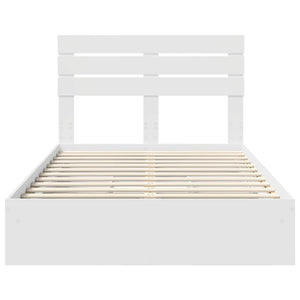 Letto con Contenitore Bianco 120 x 200 cm Legno multistrato 3411579