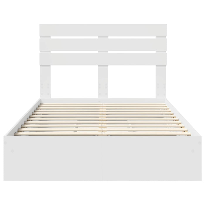 Letto con Contenitore Bianco 120 x 200 cm Legno multistrato 3411579