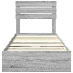 Struttura del letto Grigio Sonoma 75 x 190 cm Legno multistrato 3411608
