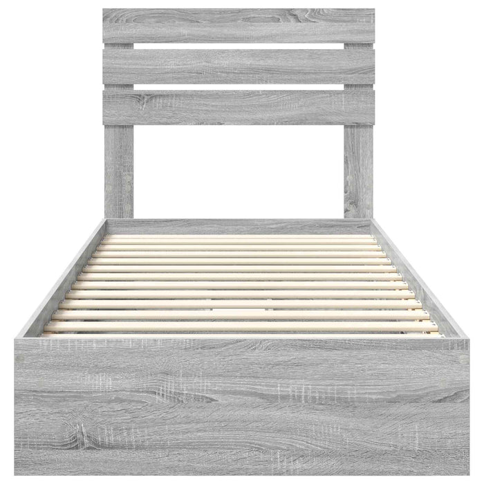 Struttura del letto Grigio Sonoma 75 x 190 cm Legno multistrato 3411608