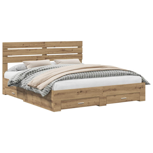 Struttura del letto con cassetto con testiera-Letto con Cassetti e Testiera Legno multistrato 133200