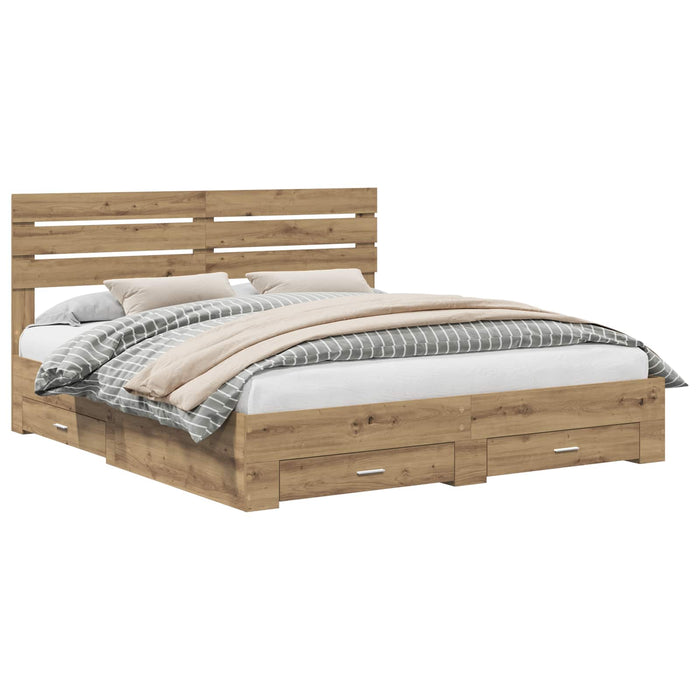 Struttura del letto con cassetto con testiera-Letto con Cassetti e Testiera Legno multistrato 133200