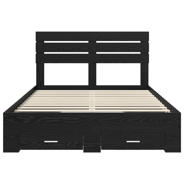 Struttura del letto con cassetto con testiera-Letto con Cassetti e Testiera Legno multistrato 648076