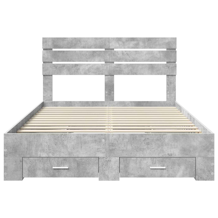 Struttura del letto con cassetto con testiera-Letto con Cassetti e Testiera Legno multistrato 730558