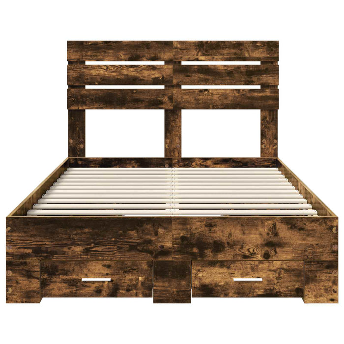 Struttura del letto con cassetto con testiera-Letto con Cassetti e Testiera Legno multistrato 181491