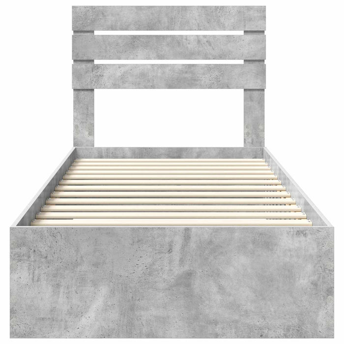 Struttura del letto con cassetto con testiera Legno multistrato 3411694