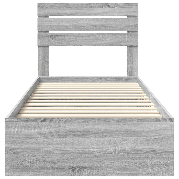 Struttura del letto con cassetto con testiera Legno multistrato 3411696