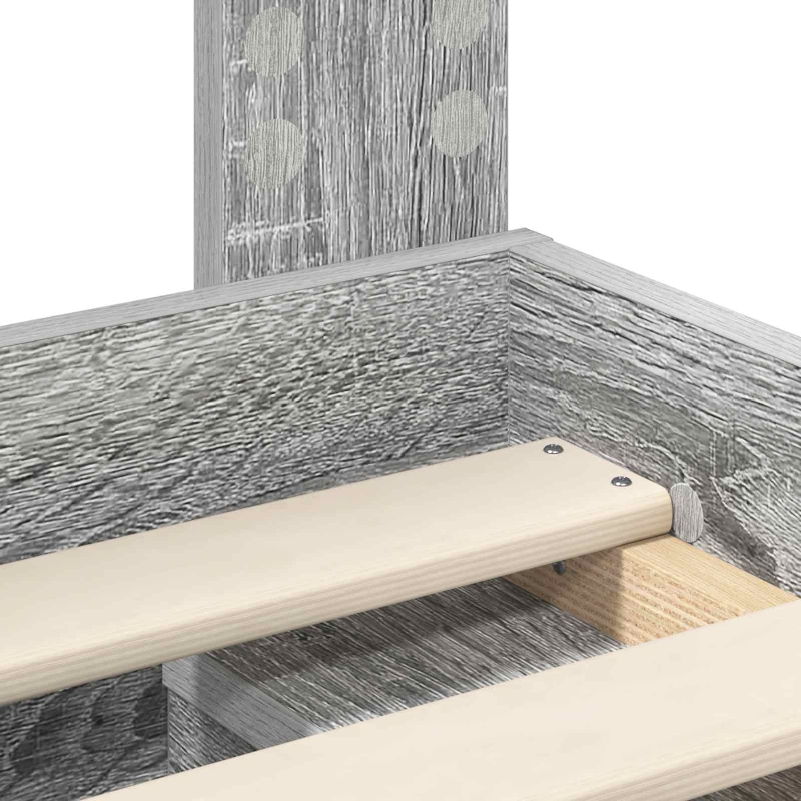 Struttura del letto Grigio Sonoma 90 x 190 cm Pino massello 3411797