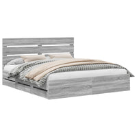 Struttura del letto con cassetto Grigio Sonoma 180 x 200 cm 3411817