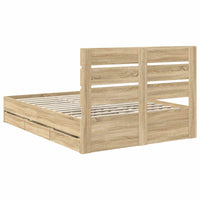 Struttura del letto con cassetto Rovere Sonoma 160 x 200 cm 3411819