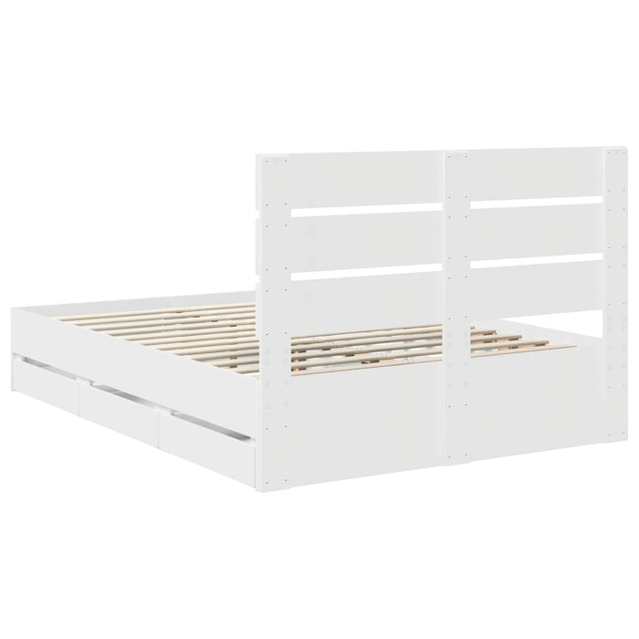 Struttura del letto Bianco 140 x 200 cm Legno Ingegnerizzato 3411833