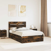 Struttura del letto con cassetto Rovere fumé 120 x 190 cm 3411851