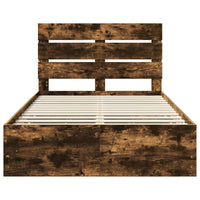 Struttura del letto con cassetto Rovere fumé 120 x 190 cm 3411851