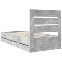 Struttura del letto con cassetto Grigio cemento 90 x 200 cm 3411865