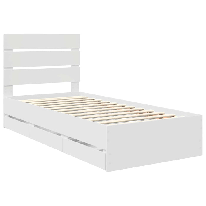 Struttura del letto Bianco 75 x 190 cm Legno Ingegnerizzato 3411868