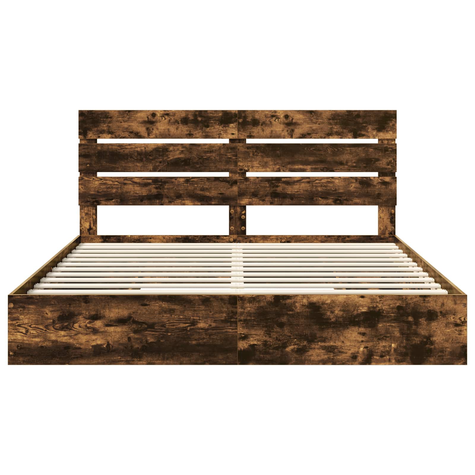 Letto con Contenitore con testiera-Struttura Letto con contenitore Rovere fum¨¦ 180 x 200 cm 337271