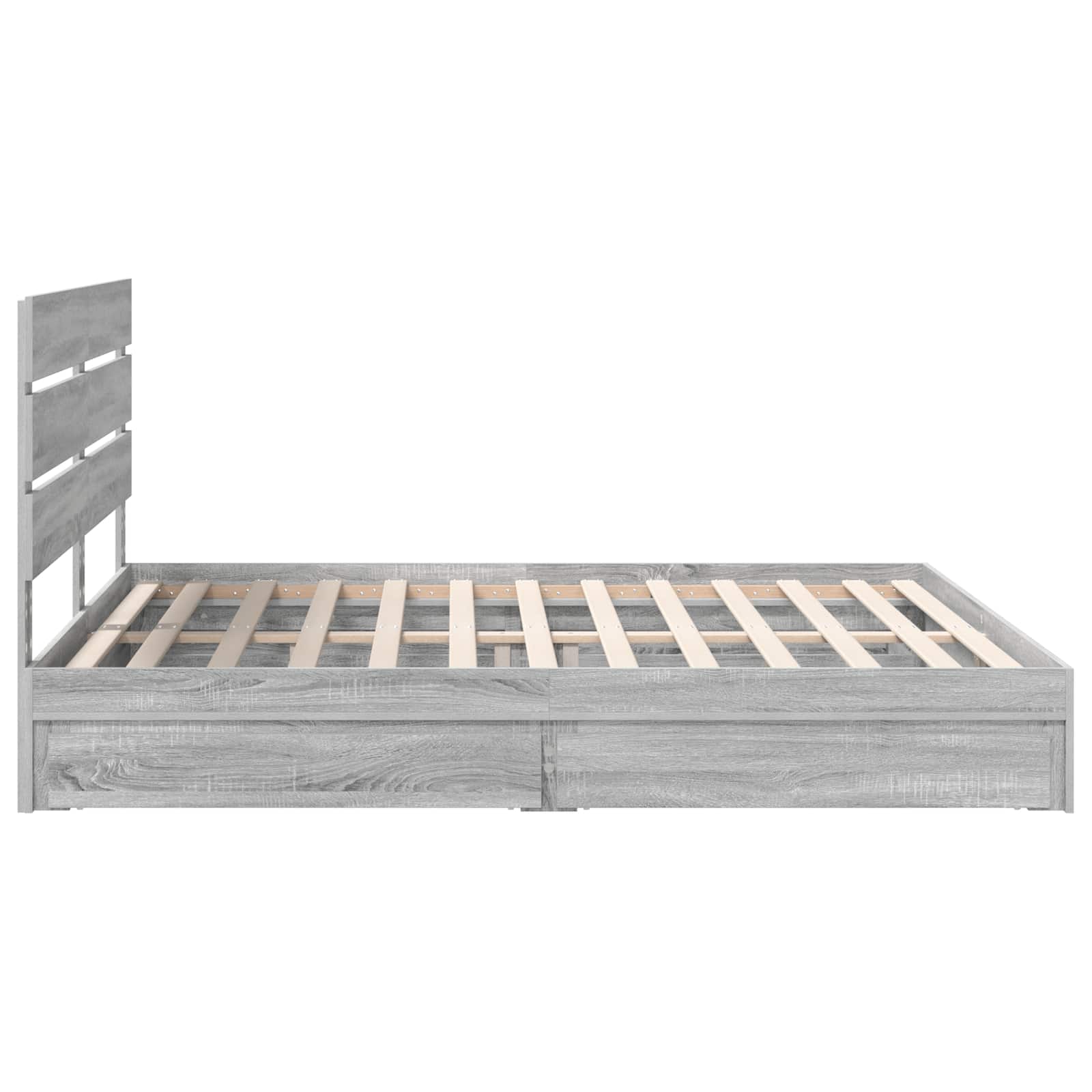 Letto con Contenitore con testiera-Struttura Letto con contenitore Grigio Sonoma 180 x 200 cm 764281