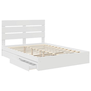 Letto con Contenitore Bianco 140 x 200 cm Legno multistrato 3411893