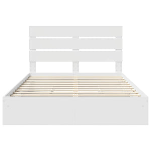 Letto con Contenitore Bianco 140 x 190 cm Legno multistrato 3411898