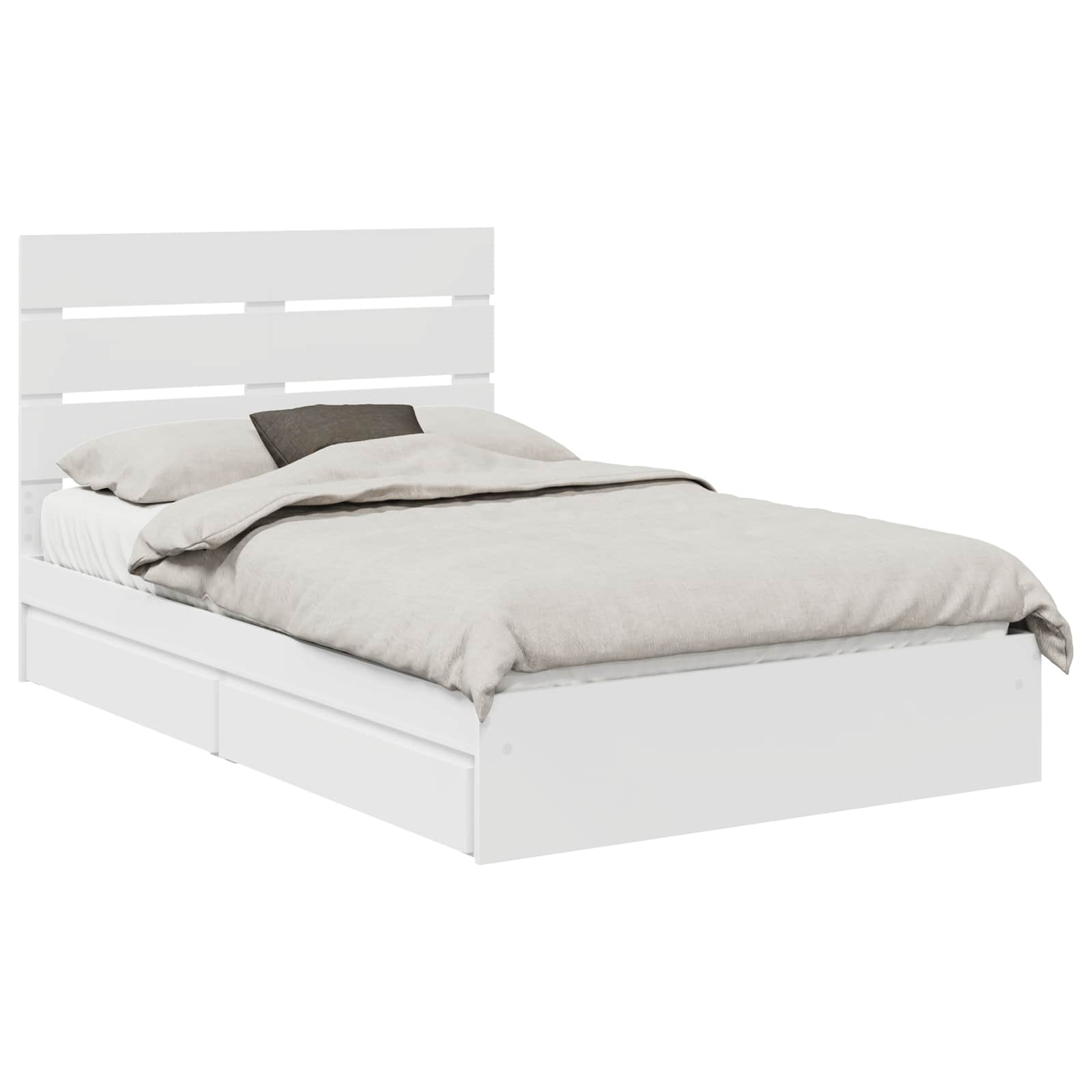 Letto con Contenitore Bianco 120 x 200 cm Legno multistrato 3411908