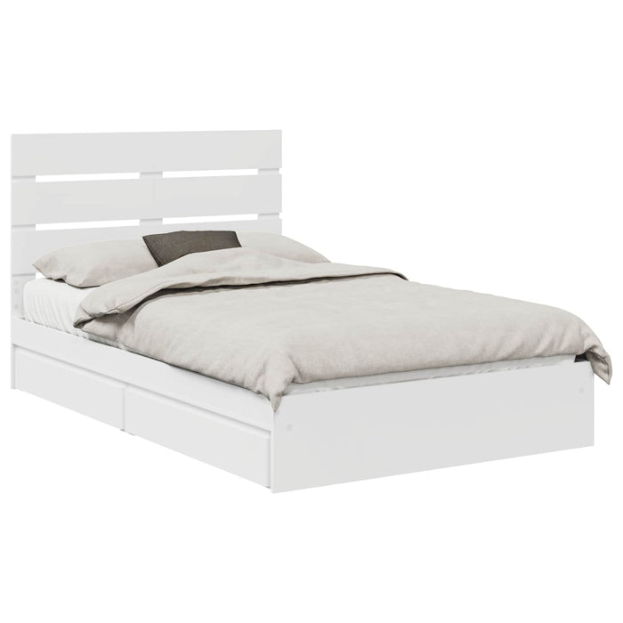 Letto con Contenitore Bianco 120 x 200 cm Legno multistrato 3411908