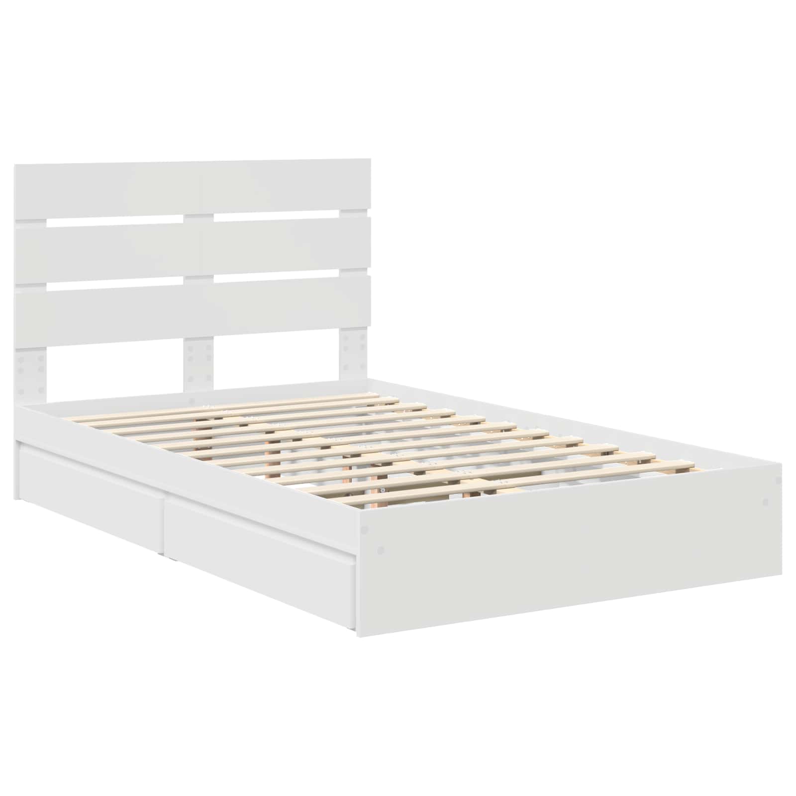 Letto con Contenitore Bianco 120 x 200 cm Legno multistrato 3411908